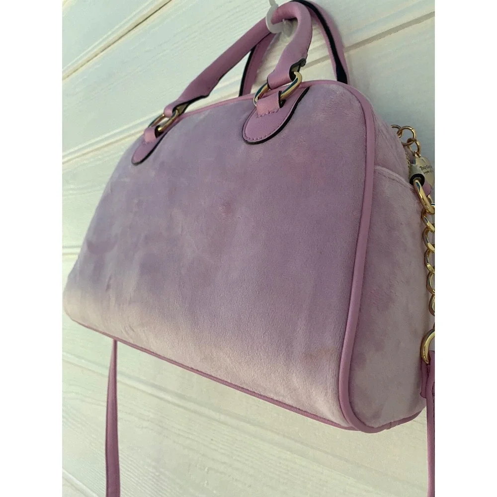Juicy Couture Urban Heritage Bowler Dusty Purple Heart Crown Bag Crossbody NEW!!